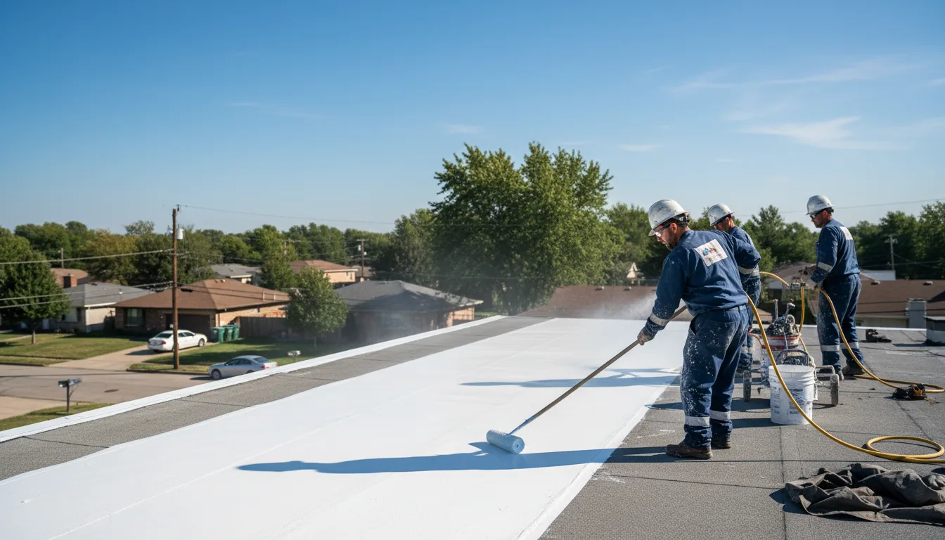 Commercial roof coating in Melcher Dallas, IA near me